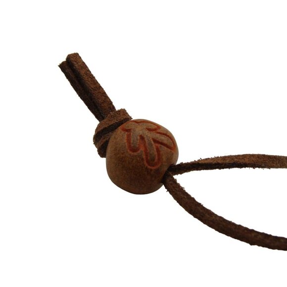 Hanging Religious Cross Christian Glass Ornament 5" Leather Hardware Collectible - Picture 6 of 11